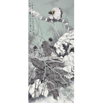 崔志安国画花鸟一抹青山玉梢头字画之家