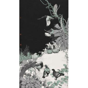 崔志安国画花鸟九歌字画之家