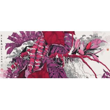 崔志安国画花鸟深谷朱缘字画之家