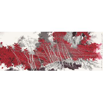 崔志安国画花鸟朱染深谷厚字画之家