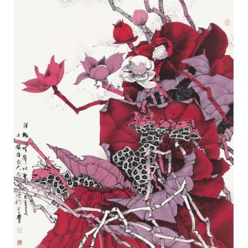 崔志安国画花鸟润物无声字画之家