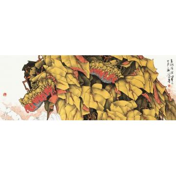 崔志安国画花鸟金秋溢满字画之家