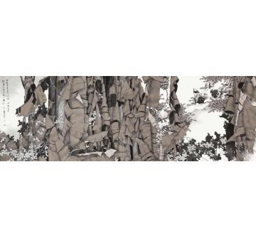崔志安国画花鸟山野芭蕉气味长字画之家