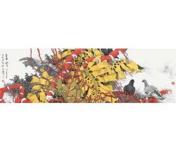 崔志安国画花鸟金碧幽远字画之家