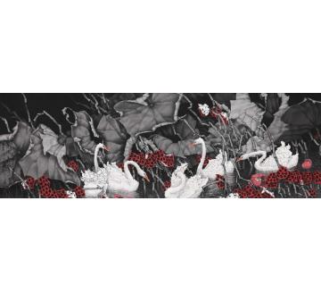崔志安国画花鸟白云飘落清香里字画之家