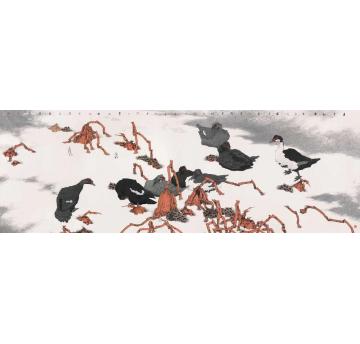 崔志安国画花鸟春雪融通字画之家