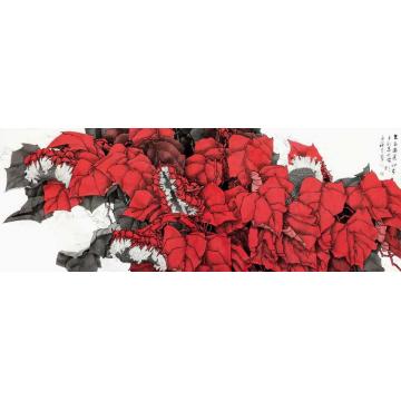 崔志安国画花鸟朱玉满仓字画之家