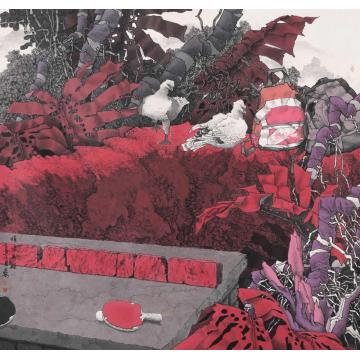 崔志安国画花鸟积健为雄字画之家