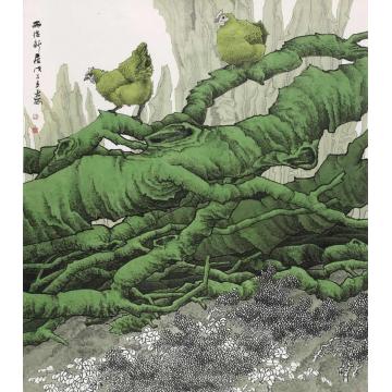 崔志安国画花鸟雨后新居字画之家