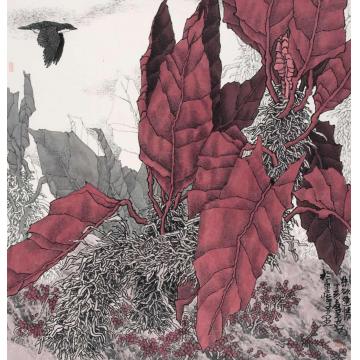 崔志安国画花鸟朱欲逢情字画之家