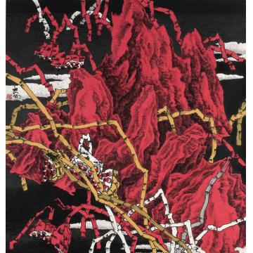 崔志安国画花鸟红荷字画之家