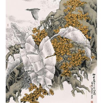 崔志安国画花鸟细雨蒙蒙字画之家