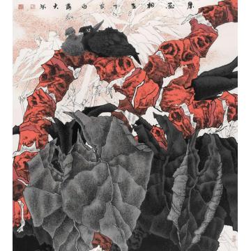 崔志安国画花鸟朱墨相生字画之家