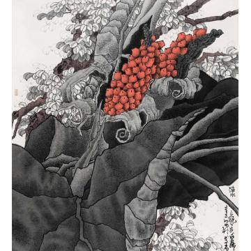 崔志安国画花鸟滴水之冠字画之家
