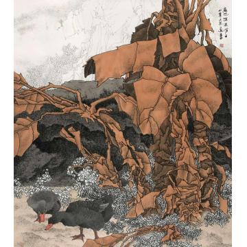 崔志安国画花鸟庭院深深字画之家