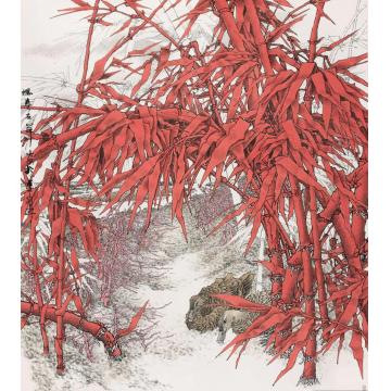 崔志安国画花鸟枫卷左岸字画之家