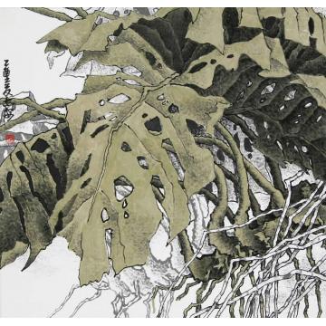 崔志安国画花鸟龟背竹字画之家