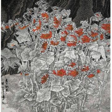 崔志安国画花鸟高日秋风字画之家