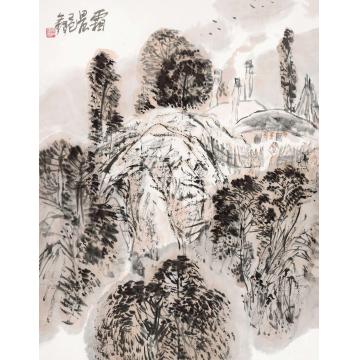 孙文铎国画山水霜晨字画之家