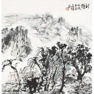 孙文铎国画山水村头字画之家
