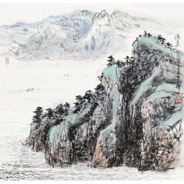 孙文铎国画山水绿岛字画之家