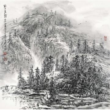 孙文铎国画山水蜀山晨雾字画之家