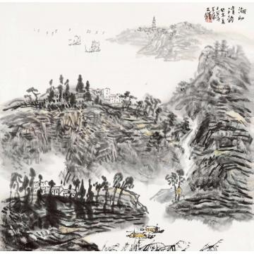 孙文铎国画山水湖山清韵字画之家