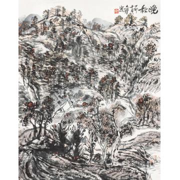 孙文铎国画山水晚秋字画之家