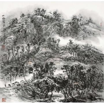 孙文铎国画山水山林露气字画之家