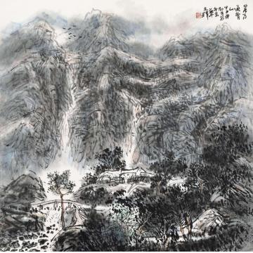 孙文铎国画山水晨雨过青山字画之家