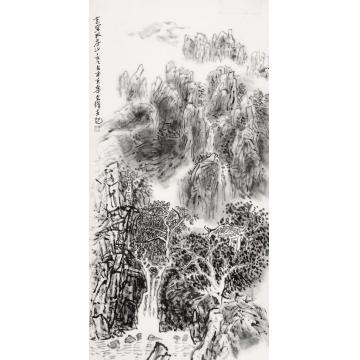 孙文铎国画山水天平山泉图字画之家