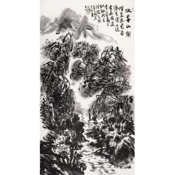 孙文铎国画山水水墨山乡字画之家