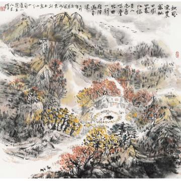 孙文铎国画山水秋风字画之家