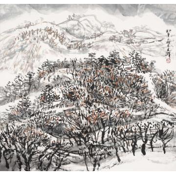 孙文铎国画山水初冬字画之家