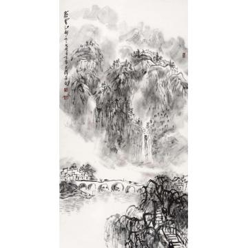 孙文铎国画山水霁云山村字画之家