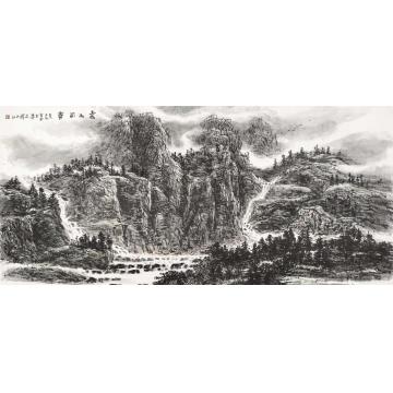 孙文铎国画山水云山雨霁字画之家