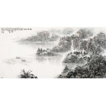 孙文铎国画山水春到太平湖字画之家
