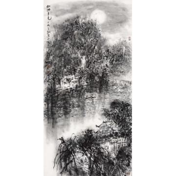 孙文铎国画山水西江月色字画之家
