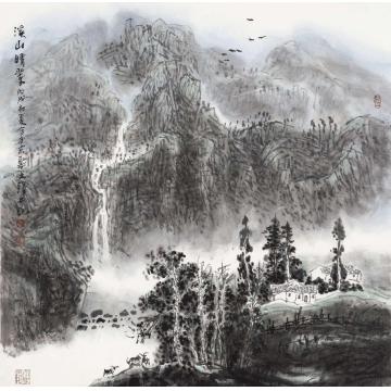 孙文铎国画山水溪山晴翠字画之家