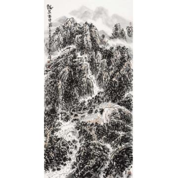 孙文铎国画山水龙泉古寺图字画之家