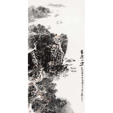 孙文铎国画山水在水一方字画之家