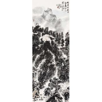 孙文铎国画山水树黑深藏雨字画之家