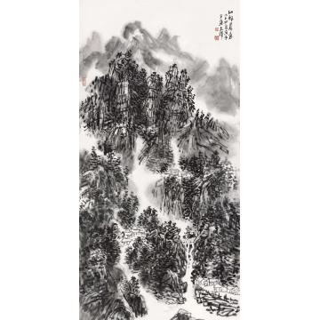 孙文铎国画山水山村晨意字画之家