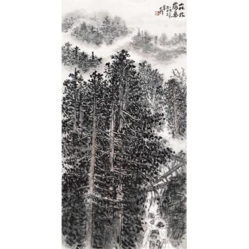 孙文铎国画山水森林露气字画之家