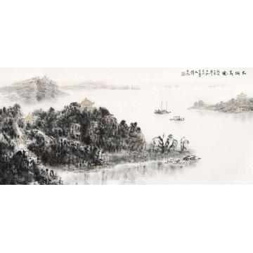 孙文铎国画山水太湖春晓字画之家