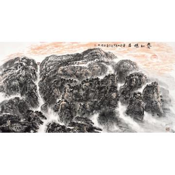 孙文铎国画山水泰山旭日字画之家