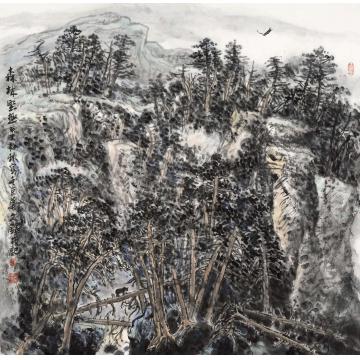 孙文铎国画山水森林野趣字画之家