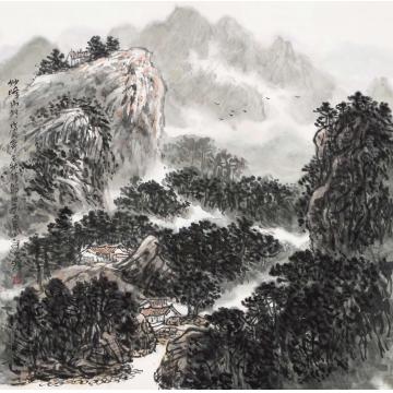 孙文铎国画山水妙峰山村字画之家