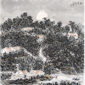 孙文铎国画山水山月字画之家