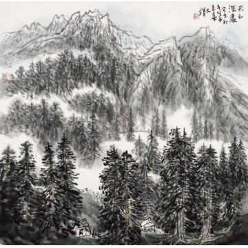 孙文铎国画山水天山深处字画之家